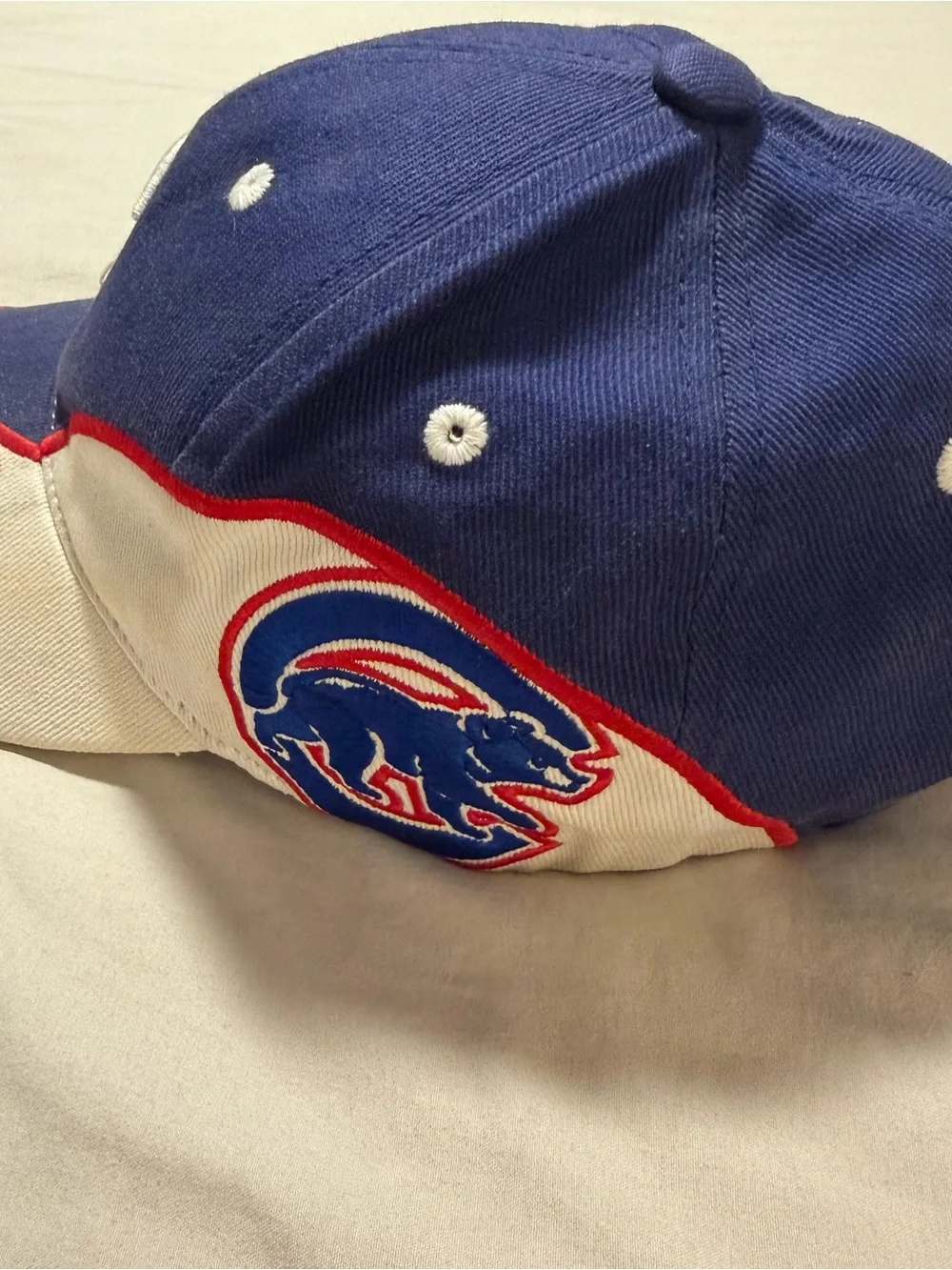 Chicago Cubs Navy and White Baseball Cap with Red Accent